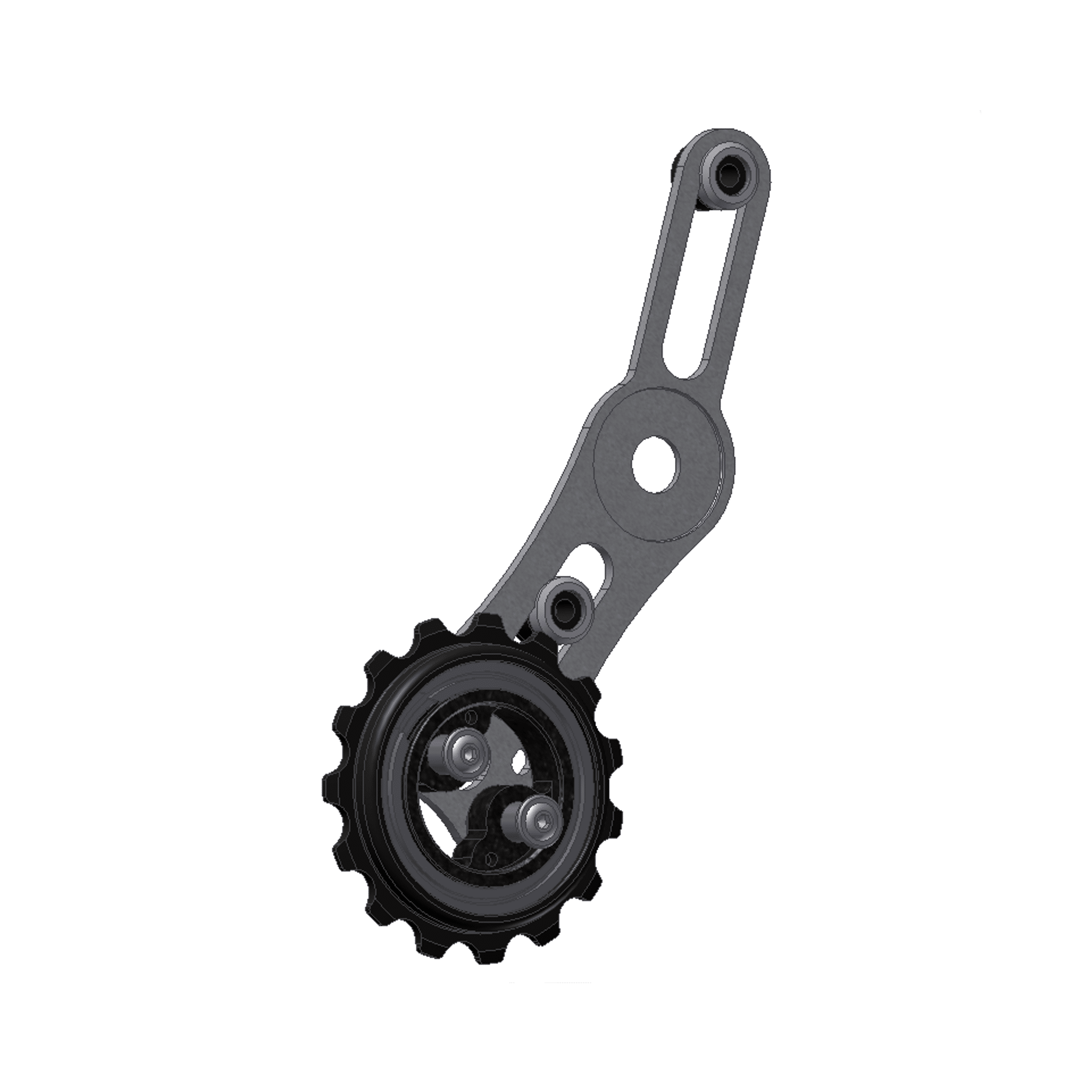 Universal chain tensioner - 3/4 rear view